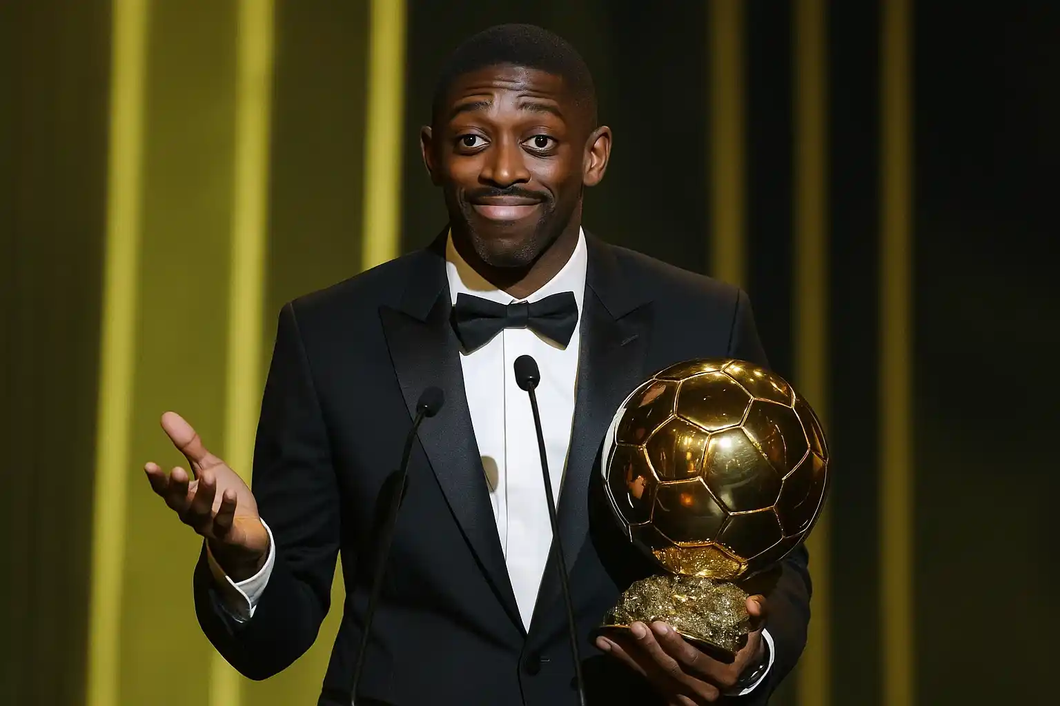 Khoảnh khắc Dembele phát biểu đầy mỉa mai